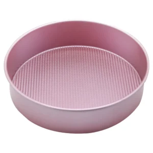 Non-Stick Round Cake Pan With Textured Bottom 8inch (Pink)